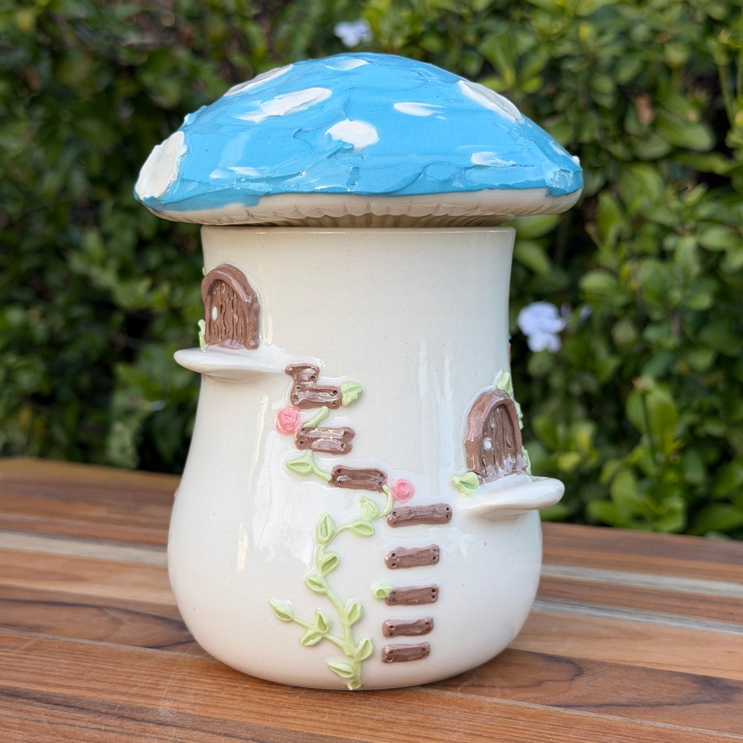 Mushroom Lid Jar - Blue