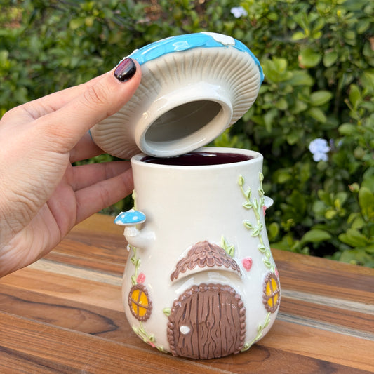 Mushroom Lid Jar - Blue