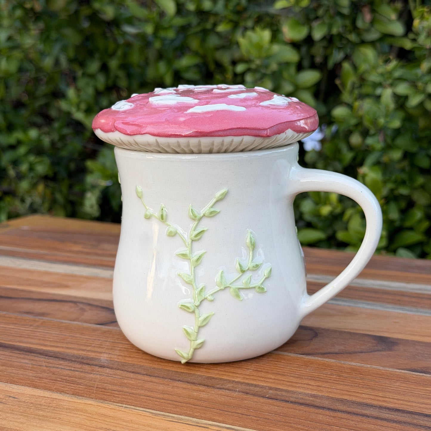 Mushroom Lid Mug - Red