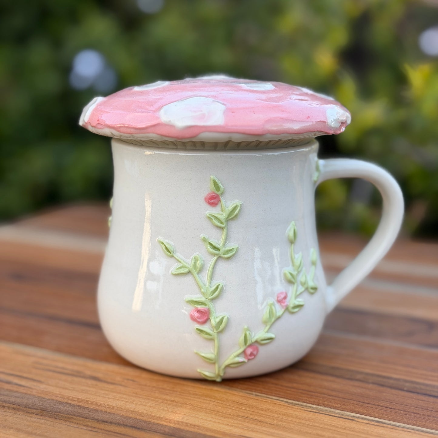 Mushroom Lid Mug - Pink