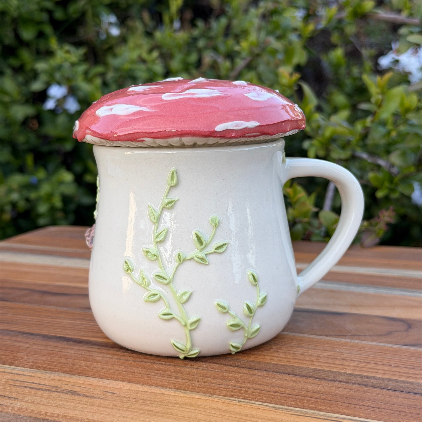 Mushroom Lid Mug - Dark Orange