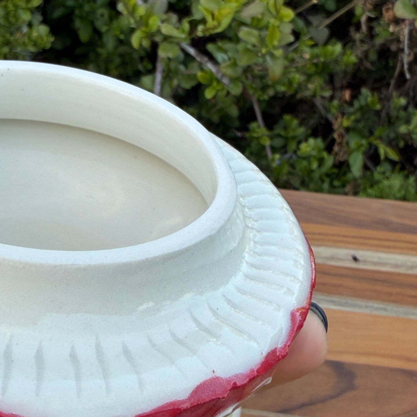 Mushroom Lid Jar - Red