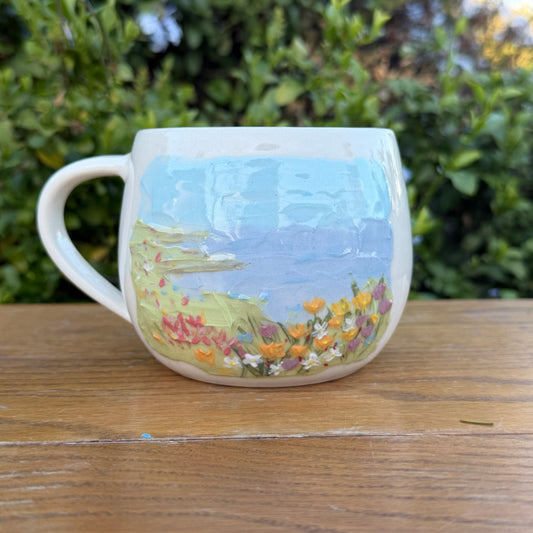 Impressionist Mugs - Beach Cliff