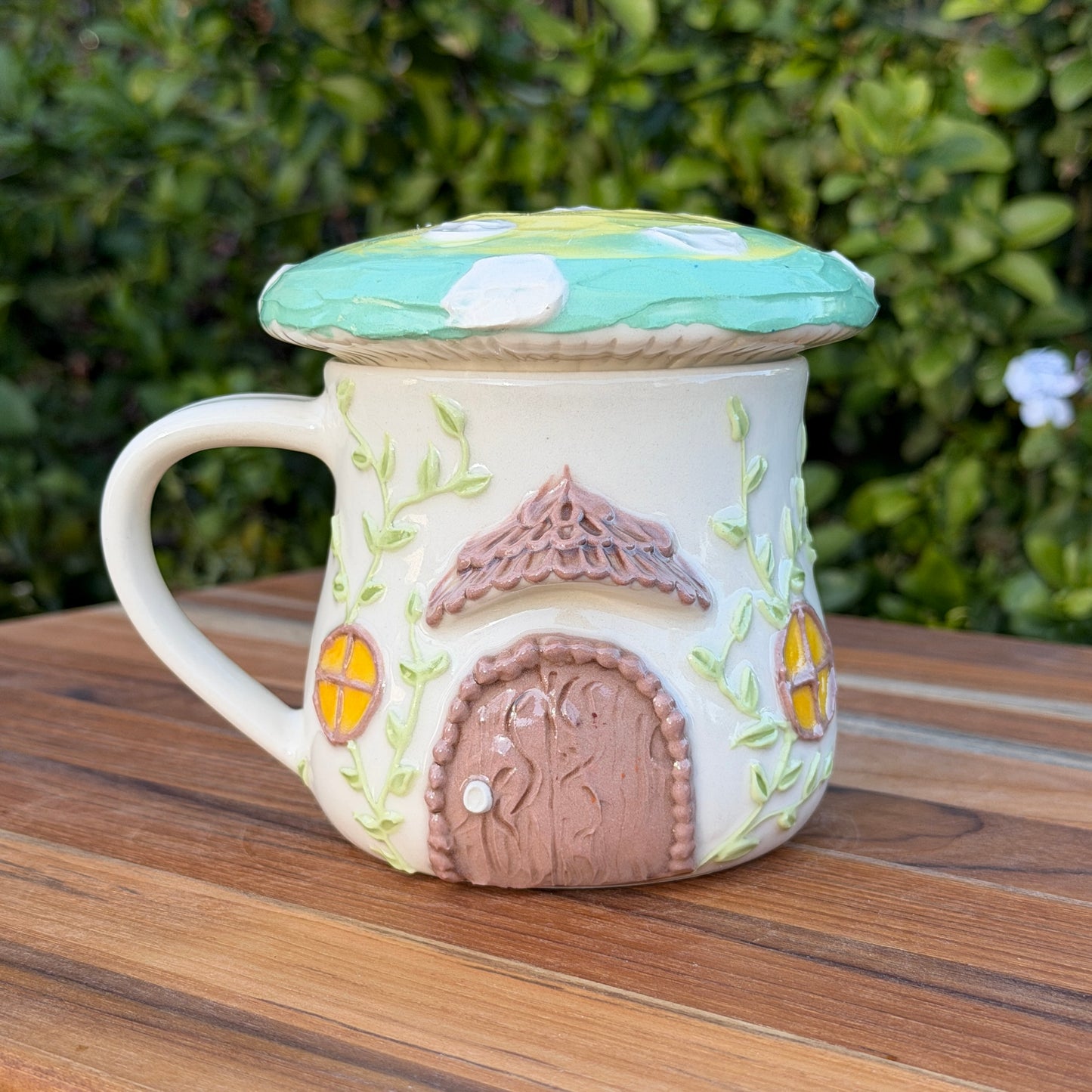 Mushroom Lid Mug - Green