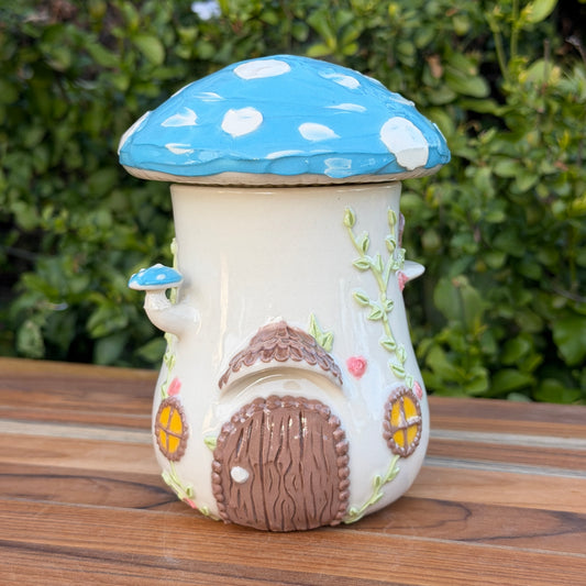 Mushroom Lid Jar - Blue